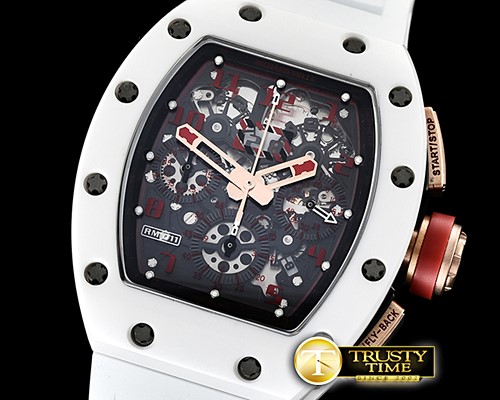 리차드밀 RM011 Felipe Massa Wht CER/RG/VRU Skele KVF A7750 Mod -RM0156E