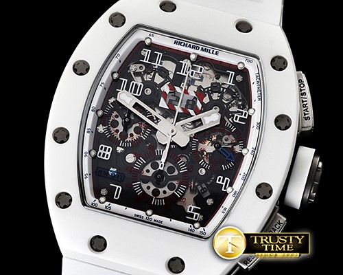 리차드밀 RM011 Felipe Massa Wht CER/DLC/VRU Skele KVF A7750 Mod -RM0156F