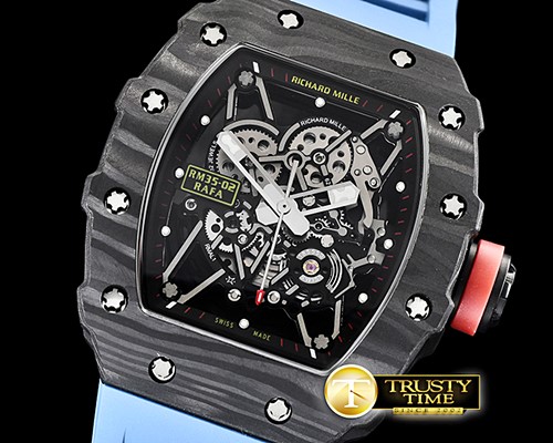 리차드밀 RM03502 Rafael N. FC/RU Blue Skele Blk KVF MY8215 Mod -RM0162B