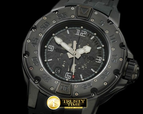 리차드밀 PVD Black/RU Black Asian 7751 Decorated -RM075D