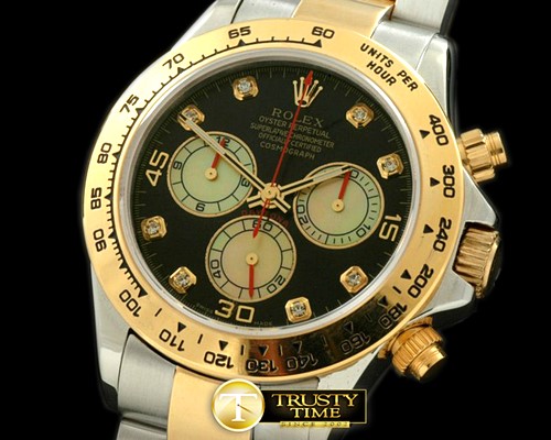 롤렉스 2011 SS/YG Blk/Wht Diam A7750 Sec@6 28800 -ROLDYT0094
