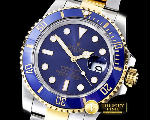 롤렉스 Submariner 116613 YG/SS Blue BP Ult A3135 Mod -ROLSUB0211A