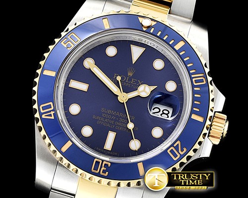 롤렉스 Submariner 116613 Cer YG/SS Blue GMF A2836 -ROLSUB0240C