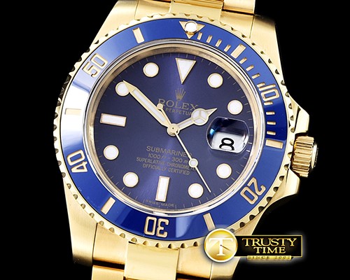 롤렉스 Submariner 116618 YG/YG Blue BP V2 SP Asia 3135 -ROLSUB0247B
