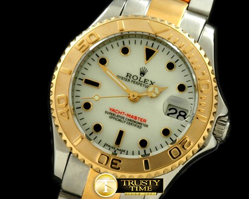 롤렉스 Yachtmaster Mid SS/YG White Swiss 2836/3135 -ROLYM060B