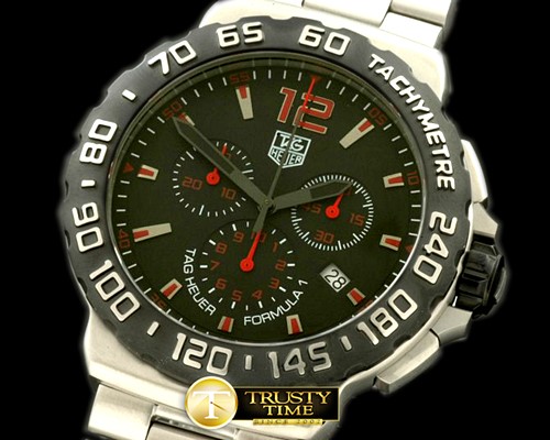 태그호이어 Formula 1 SS/SS Blk/Red Swiss Eta Quartz Chrono -TAG0166C