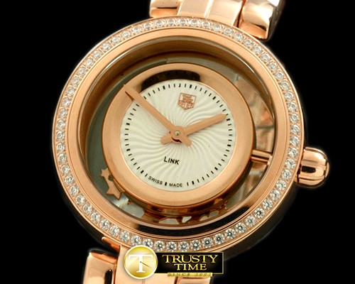 태그호이어 2012 Link Ladies RG/RG/Diam White SQtz -TAG0181C