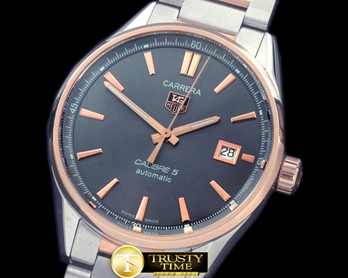태그호이어 Carrera Calibre 5 Automatic SS/RG Grey A2824 -TAG0261A