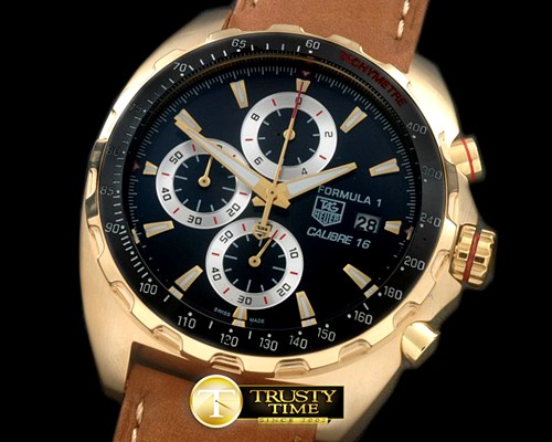 태그호이어 Formula 1 Calibre 16 YG/LE Black OS 20 Qtz Chrono -TAG0266B