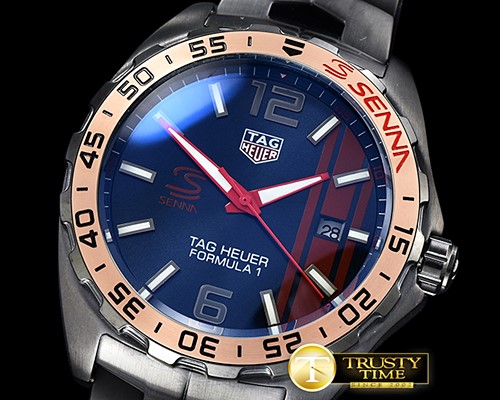 태그호이어 Tag F1 Senna Racing PVD/RG/PVD Blue VK Quartz -TAG0315B