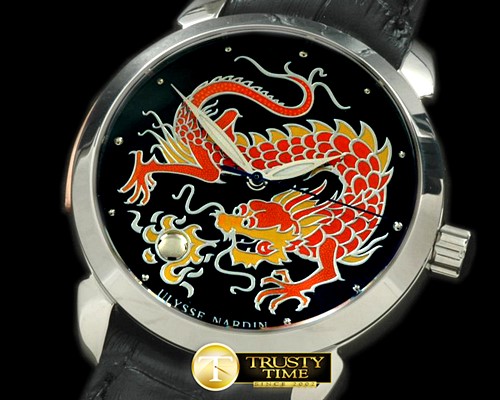 U-BOAT Classico Enamel Champleve Dragon SS/LE Black A2836 -UN037B