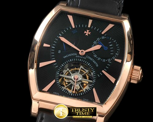 바쉐론콘스탄틴 Malte Tourbillon RG/LE Black Flying Tourbillon -VC077A