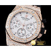 오데마피게 Royal Oak Ladies Chrono RG/RU Wht Diam Diam Bez VK64 -AP0369C