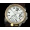 까르띠에 Calibre de Cartier SS/YG/LE White Asian 2836 28800bph -CAR0219A