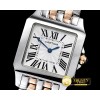 까르띠에 Santos Demoiselle Mens RG/SS White Swiss Quartz -CAR0385A