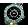 크리스찬디올 Dior VIII Full Size Cer/Cer/Grn Ruby Black Jap Quartz -CD018E