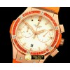 위블로 Ladies Classic Fusion Chrono RG/RU Wht/Org Jap Qtz -HUB0248C