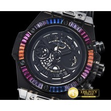 위블로 Big Bang Unico Sapphire 45mm R Gem PL/RU SF Blk A7750 -HUB0396A