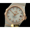오메가 Double Eagle Midsize Auto SS/RG/Diam White Diam -OMG0218D