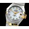 오메가 Double Eagle Ladies Auto SS/YG Wht Diamonds JMiyota -OMG0351C