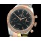 오메가 Speedmaster Moon Watch SS/RG Black Stick A7750 -OMG0372B