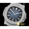 파텍필립 Nautilus Mens 40mm Diams SS/LE Blue Sticks V2 MY9015 -PP0268B