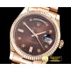 롤렉스 DayDate 36mm Flt RG/RG Brown Diam BP Swiss 2836 -RDD0213C