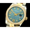 롤렉스 SS/YG TT Blue Asian Eta 2836/3135Real Diamond -RDJ0212B
