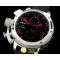 U-BOAT Chimera Side View SS/LE Blk/Red Jap Qtz -UB027D